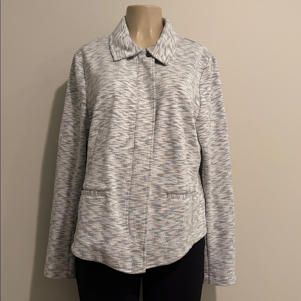Cabi Neo Textured Gray/Black/White Heathered Jacket size L - Picture 2 of 6